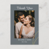 Minimalistisch Rings Wedding Vielen Dank Begleitkarte (Vorderseite)