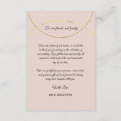 Minimalistisch Rings Wedding Vielen Dank Begleitkarte (Rückseite)