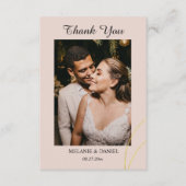 Minimalistisch Rings Wedding Vielen Dank Begleitkarte (Vorderseite)