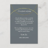 Minimalistisch Rings Wedding Vielen Dank Begleitkarte (Rückseite)