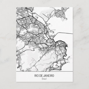 Minimalistisch Rio de Janeiro Brasilien Postkarte