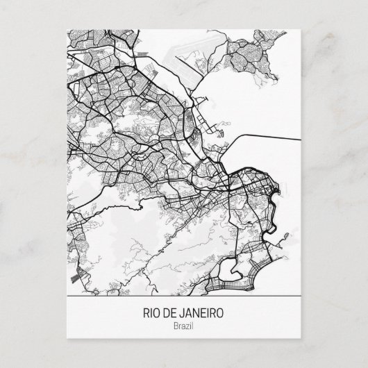 Minimalistisch Rio de Janeiro Brasilien Postkarte (Vorderseite)