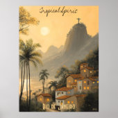 Minimalistisch Rio de Janeiro Skyline - Brasiliani Poster (Vorne)