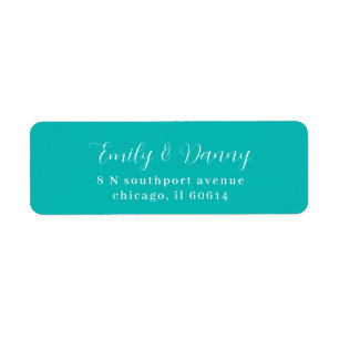 Minimalistisch Robin Egg Blue Elegant Hochzeitsadr