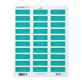 Minimalistisch Robin Egg Blue Elegant Hochzeitsadr (Vorne)