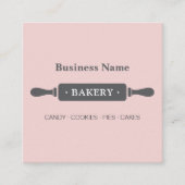 Minimalistisch Roller Bäckerei Pink Quadratische Visitenkarte (Vorderseite)