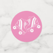 Minimalistisch Roller Skate Derby Skaten Pink Konfetti (Klein Vorderseite)