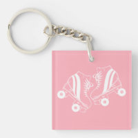 Minimalistisch Roller Skate Derby Skaten Pink