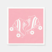 Minimalistisch Roller Skate Derby Skaten Pink