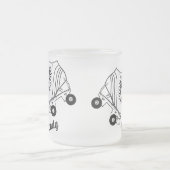 Minimalistisch Roller Skaten Zeichnend Individuell Mattglastasse (Mittel)