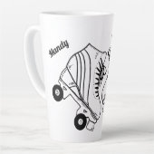 Minimalistisch Roller Skaten Zeichnend Individuell Milchtasse (Linke Ecke)