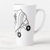 Minimalistisch Roller Skaten Zeichnend Individuell Milchtasse (Rechts)