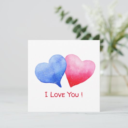 Minimalistisch Romantik I Liebe Postkarten (Stehend Vorderseite)