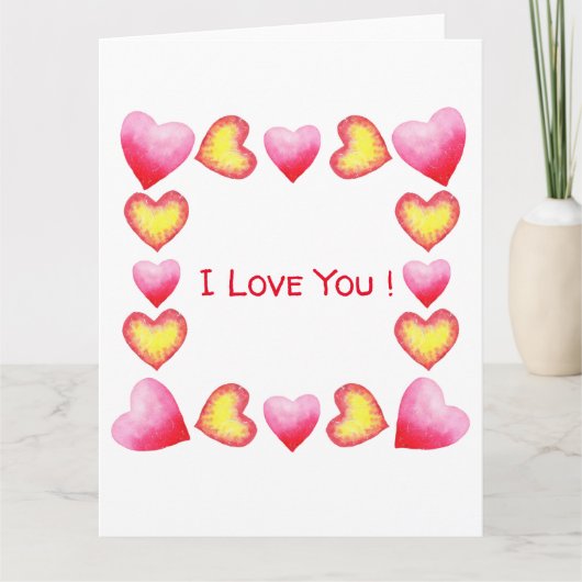 Minimalistisch Romantik I Liebe Sie Valentinstag Karte (Vorderseite)