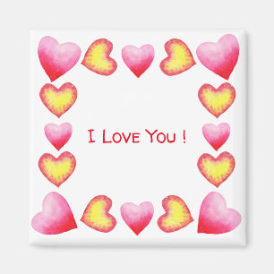 Minimalistisch Romantik I Liebe Sie Valentinstag Magnet