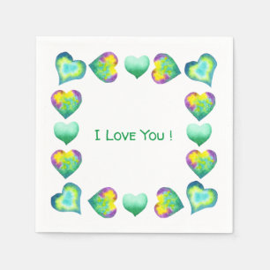 Minimalistisch Romantik I Liebe Sie Valentinstag Serviette