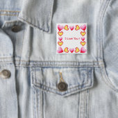 Minimalistisch Romantisch Ich liebe dich Valenti Button (Beispiel)