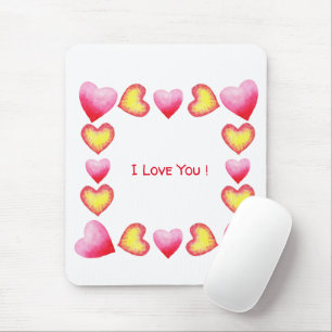 Minimalistisch Romantisch Ich liebe dich Valenti Mousepad