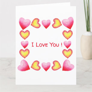 Minimalistisch Romantisch Ich liebe dich Valentins Dankeskarte