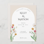 Minimalistisch-Romantische Bauchhochzeit Einladung (Vorne/Hinten)