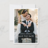 Minimalistisch Romantische Foto SAVE THE DATE (Vorderseite)