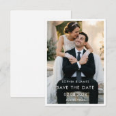 Minimalistisch Romantische Foto SAVE THE DATE (Vorne/Hinten)