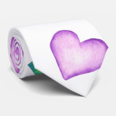 Minimalistisch Romantisches Aquarellherz Krawatte (Gerollt)