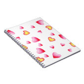 Minimalistisch Romantisches Aquarellherz Notizblock (Rechte Seite)