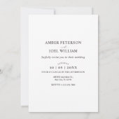 Minimalistisch Romantisches regnerisches Hochzeits Save The Date (Rückseite)