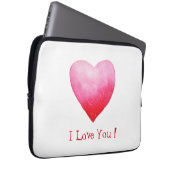 Minimalistisch Romantisches Rot I Liebe Herzlich W Laptopschutzhülle (Vorne Rechts)