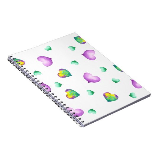 Minimalistisch-Romantisches Wasserfarbenherz-Noteb Notizblock (Rechte Seite)