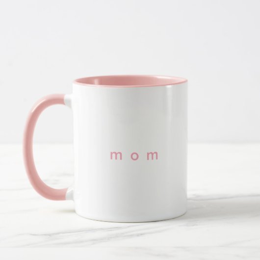 Minimalistisch rosa Benutzerdefinierter Text MIME Tasse (Links)