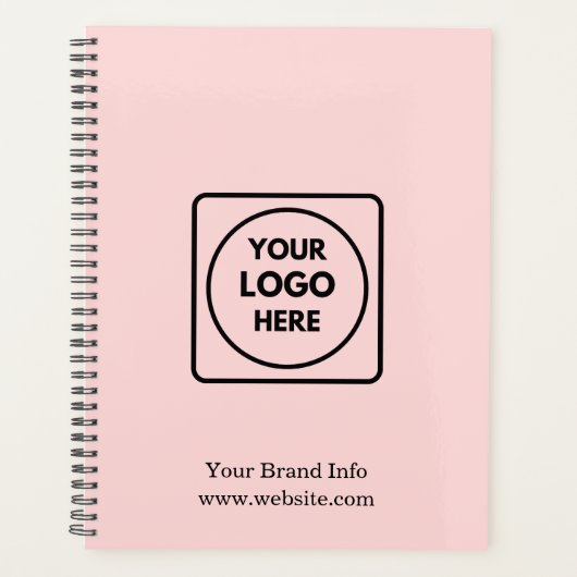 Minimalistisch rosa | Benutzerdefiniertes modernes Planer (Vorderseite)