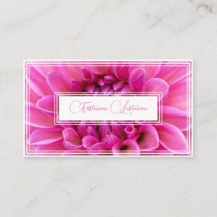 Minimalistisch rosa Blume florist weiße Rechtecke Visitenkarte