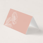 Minimalistisch-Rosa-Blumenzehen Dankeschön-Karte (Rückseite)