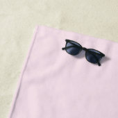 Minimalistisch rosa Bow Initialmonogramm Strandtuch (Beispiel)
