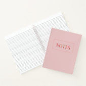 Minimalistisch-rosa-komprimiertes Notebook Notizblock (Innenseite)