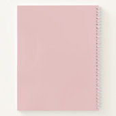 Minimalistisch-rosa-komprimiertes Notebook Notizblock (Rückseite)
