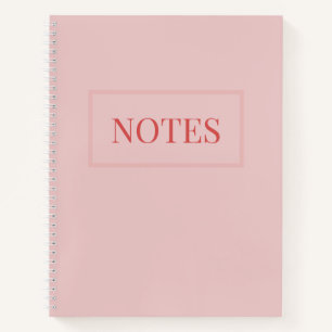 Minimalistisch-rosa-komprimiertes Notebook Notizblock