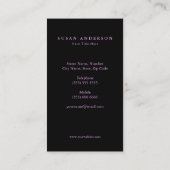 Minimalistisch rosa Luftfahrt Visitenkarte (Rückseite)