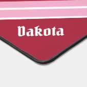 Minimalistisch rosa mit dunkelroten und weißen Str Schreibtischunterlage (Ecke)