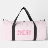 Minimalistisch rosa Modernes Anfangsmonogramm Duffle Bag (Vorderseite)