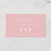 Minimalistisch rosa neutrale Boho Chic Moderne Sch Visitenkarte (Rückseite)