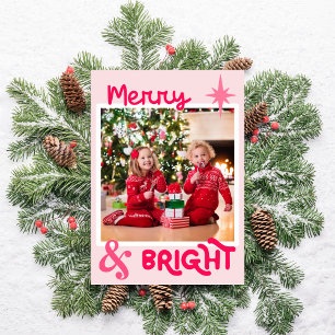 Minimalistisch rosa Niedliches Foto Weihnachten