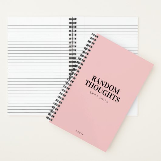 Minimalistisch rosa Notebook Notizblock (Innen)