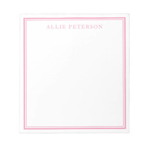 Minimalistisch rosa Notepadq Notizblock
