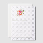 Minimalistisch-Rosa-Orange-Grünblütenhochzeit Pergament Einladungen (Versetzt (Einladung))