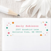 Minimalistisch rosa orange-grüne Farbpunkte Adress (Insitu)