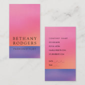 Minimalistisch rosa orange Lila Mischung Visitenkarte (Vorne/Hinten)