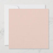 Minimalistisch rosa Rose Gold Typografie absetzen Einladung (Rückseite)